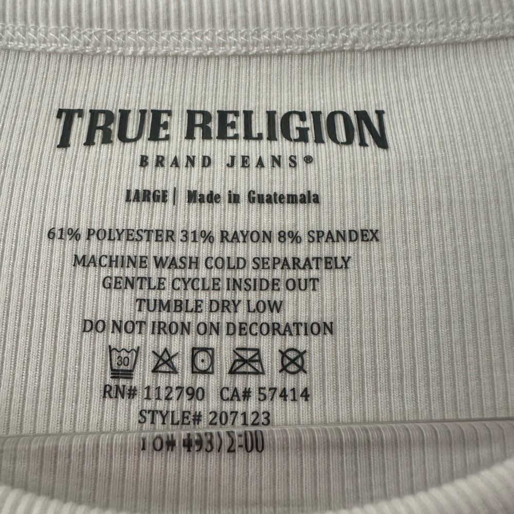 True Religion Rib Tee NWOT - Picture 5 of 6